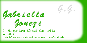 gabriella gonczi business card